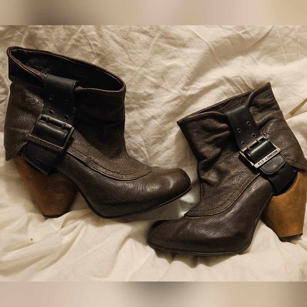 Fly London Women's Brown Ankle Boots Size 36 5.5